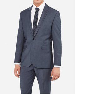 Extra Slim Blue Performance Stretch Wool-Blend Suit Jacket